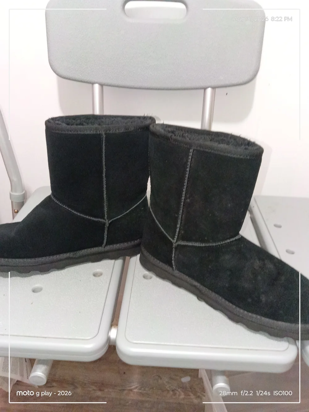 Time and Tru Black Fleece-Lined Winter Boots